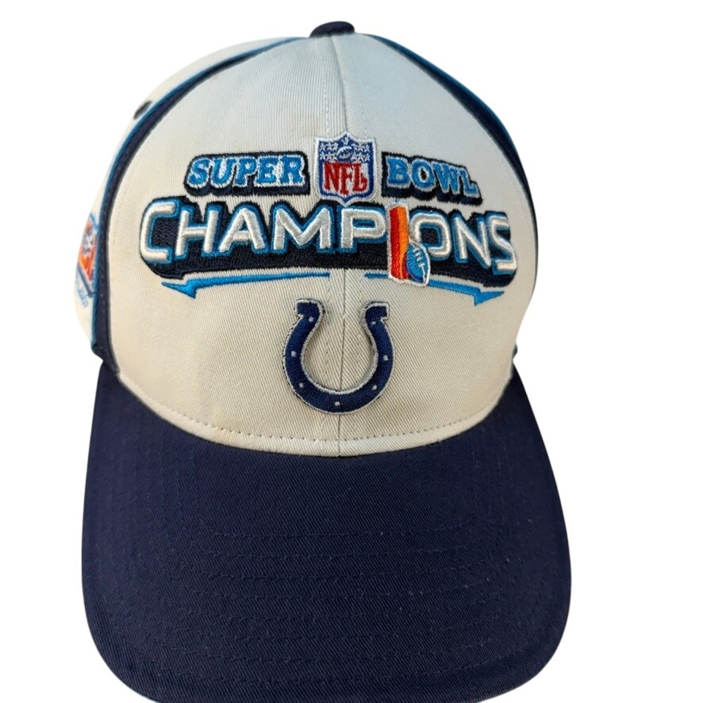 Reebok Indianapolis Colts Super Bowl XLI Champions Hat Mens Navy White SB 41 NFL